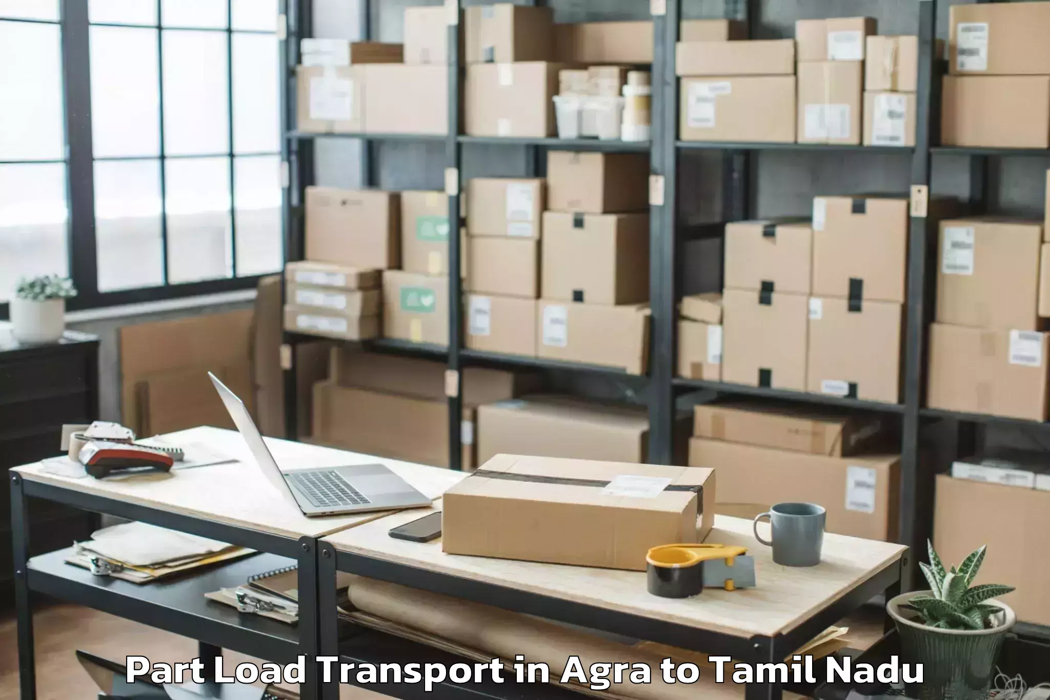 Top Agra to Polur Part Load Transport Available